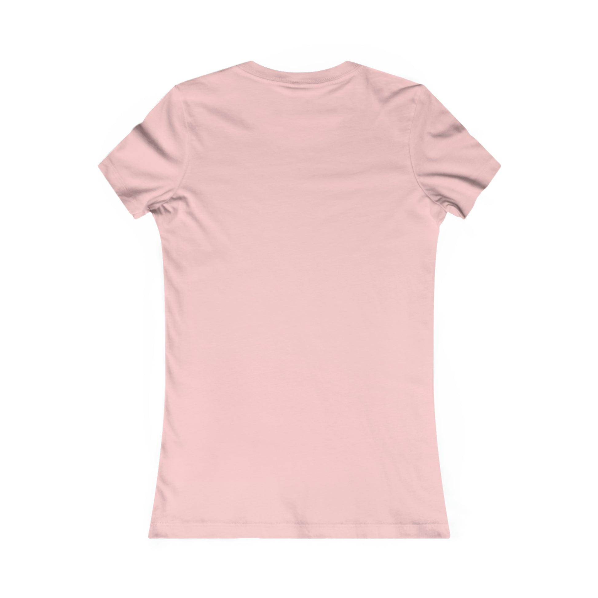 Flat back view of the pink t-shirt