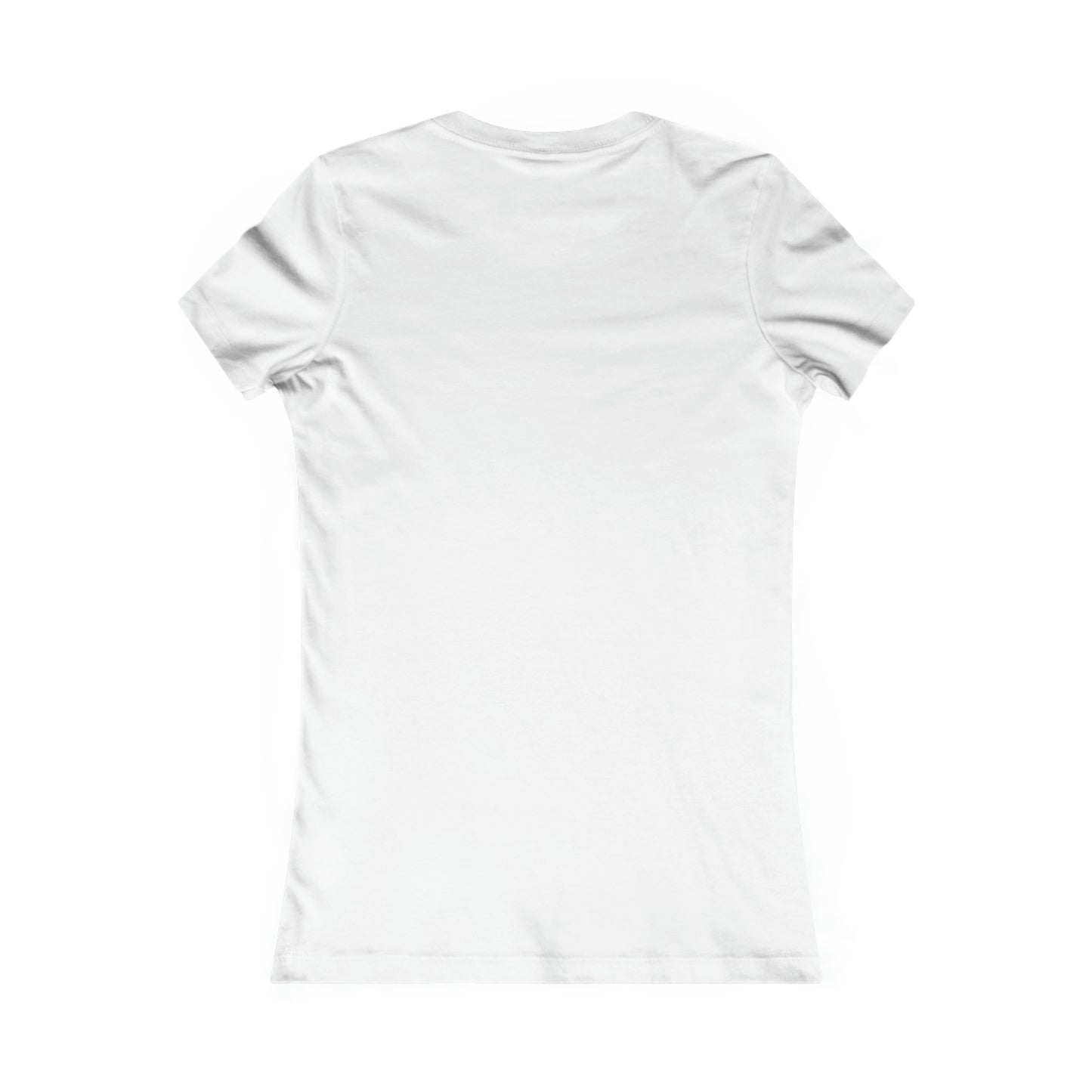 Flat back view of the white t-shirt