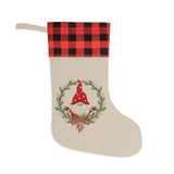 A Printify Holiday-Gnome Christmas Stocking: One-size; Burlap; Hanging loop