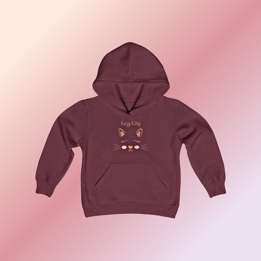 Flat front view of the Maroon hooded-sweatshirt