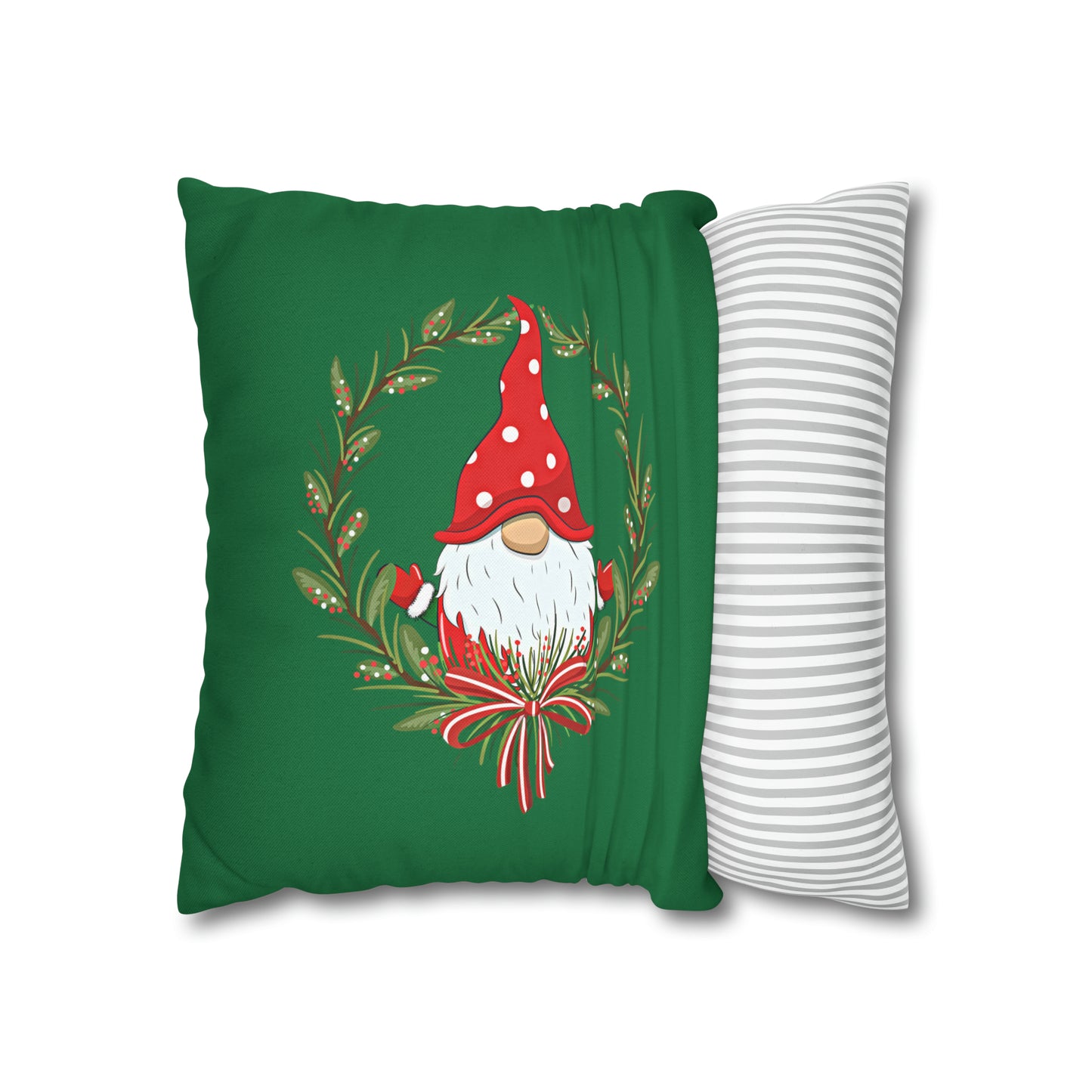 Holiday Gnome Pillow Case: 4 sizes; Square; Two-Side print