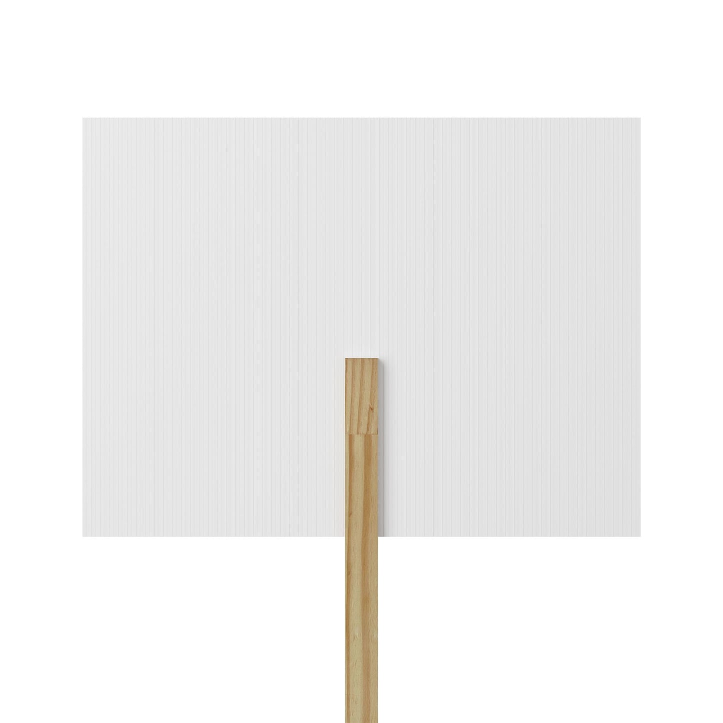 The Printify Courage-is-Contagious Protest Sign (18" x 24", 1-sided) is a sturdy blank white board on a wooden stick, ready for your message, shown against a plain white background.
