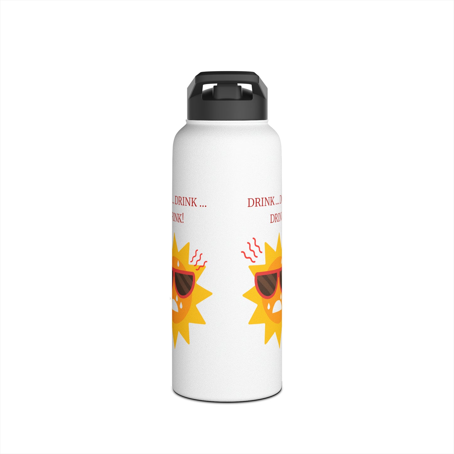 Cute Water Bottle: 3 sizes; Stainless Steel; Ring Handle Lid