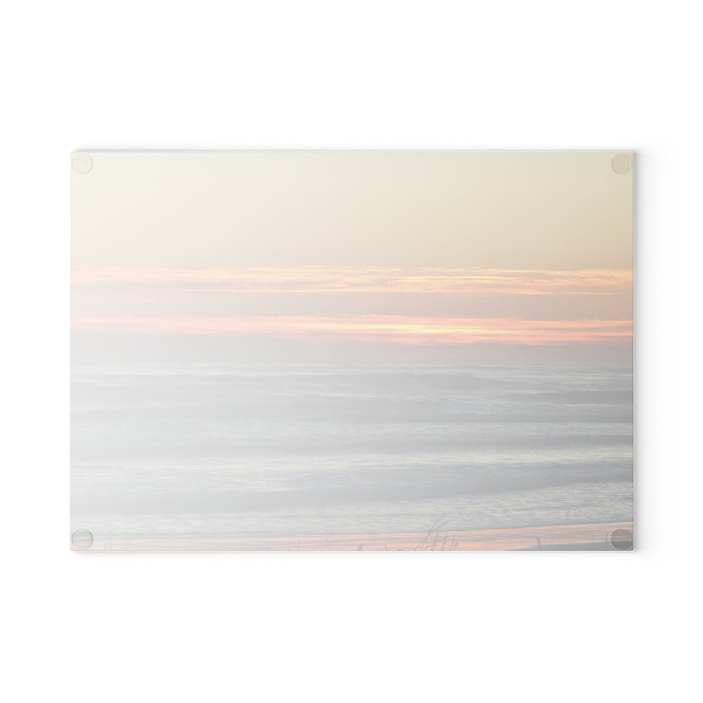 Glass Cutting Board: 2 sizes; Textured surface; Seascape