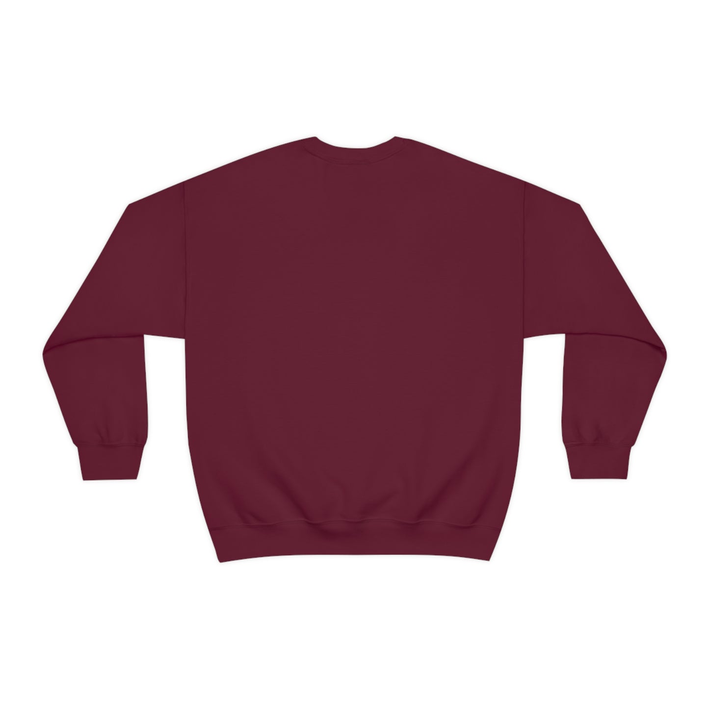 Flat back view of the Maroon shirt