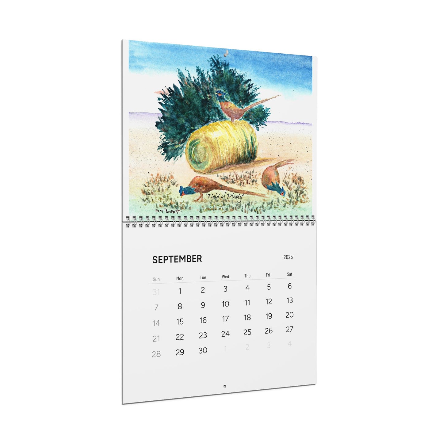 Watercolor Wall Calendar: 2025 | 2 sizes | Spiral bound