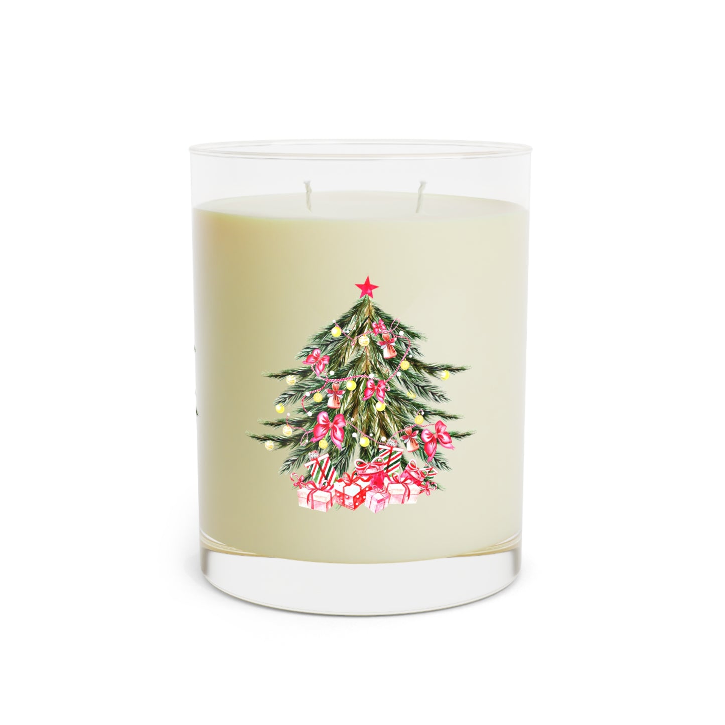 Holiday Scented Candle: Christmas Tree Design; 11 oz.; Glass