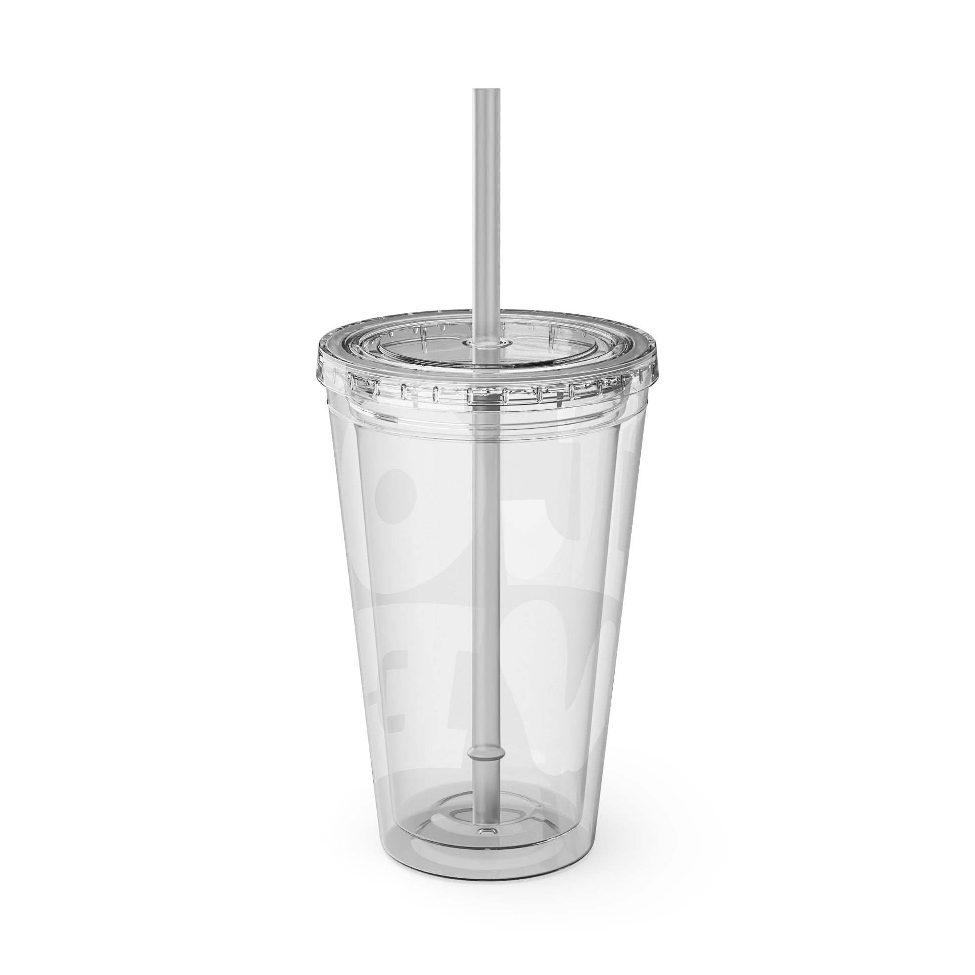 A Love USA Tumbler with a straw on a white background by Printify.