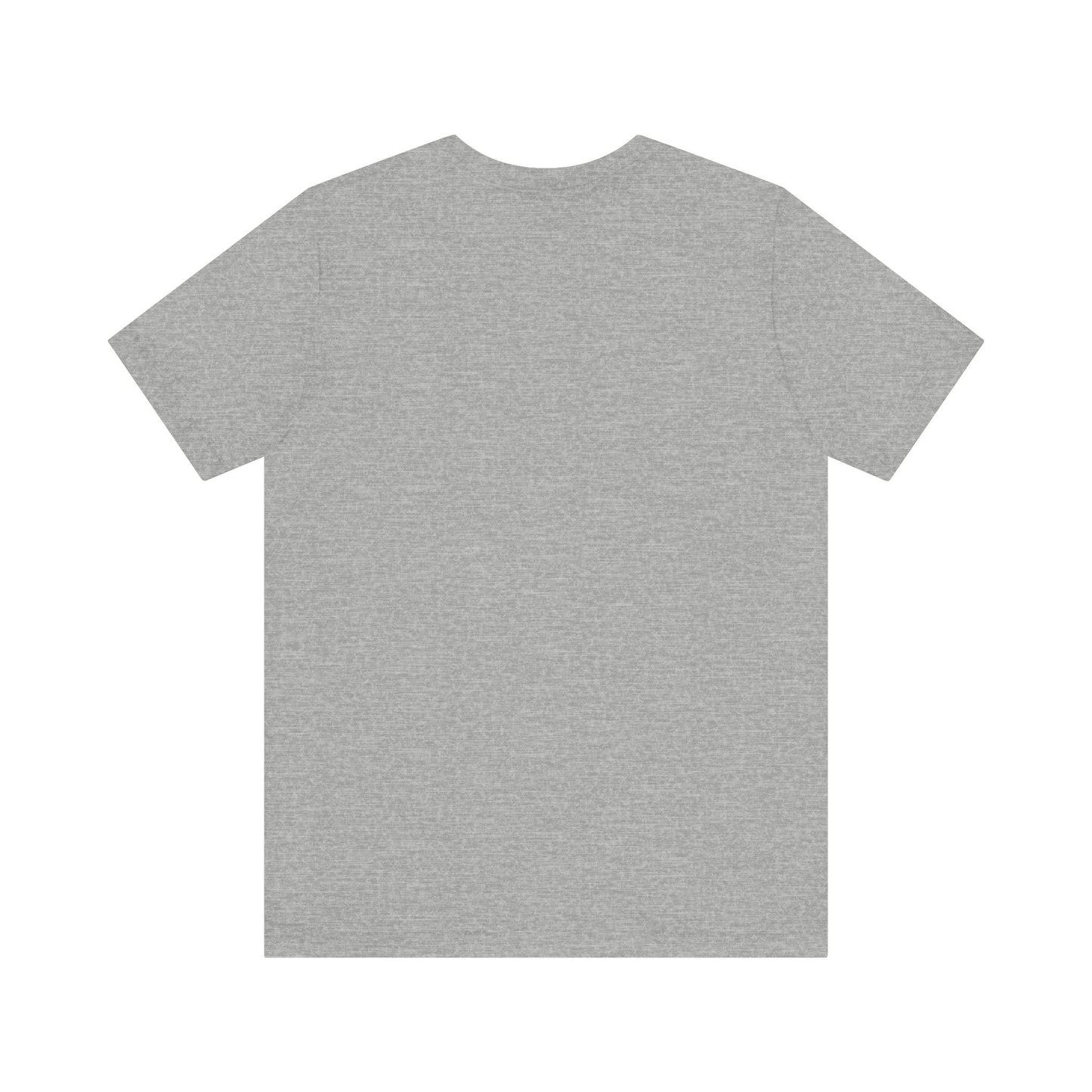 The Courage Is Contagious T-shirt by Printify is a lightweight, plain gray unisex cotton shirt with short sleeves, shown from the back and laid flat on a white background.