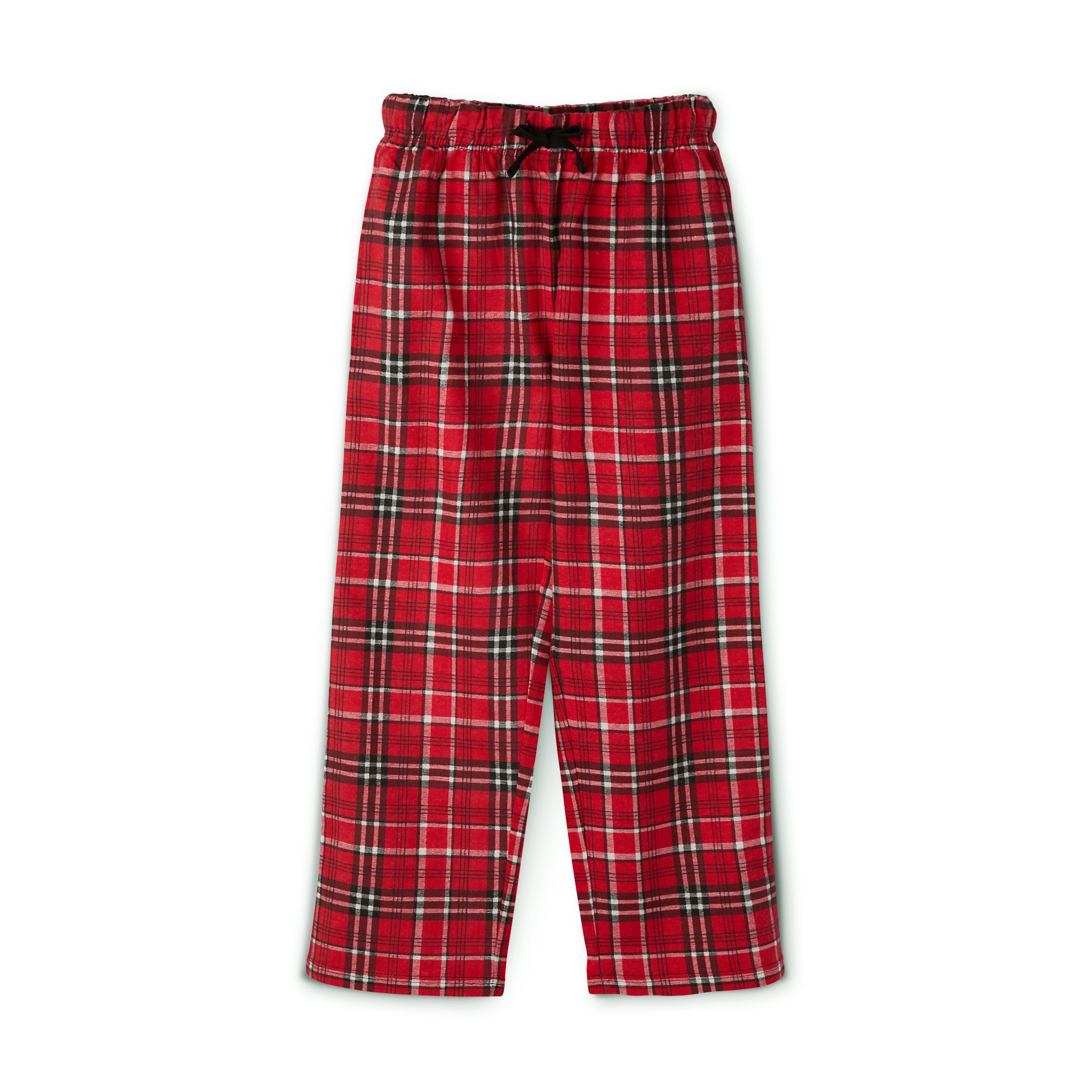 Red and black plaid Unisex-Youth Matching-Family Pajamas in 100% cotton by Printify.