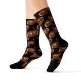 Black Football-Lover Socks: 3 sizes; Polyester blend