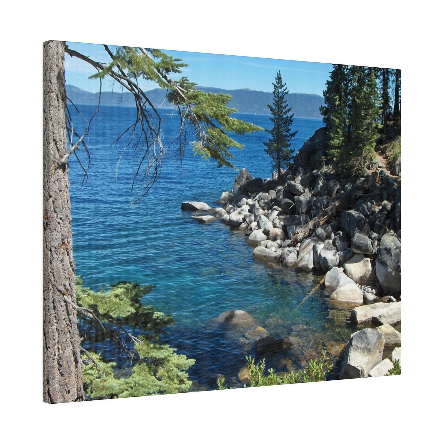 Rubicon-Hiking Trail Matte-Canvas: 4 sizes; Lake Tahoe, CA