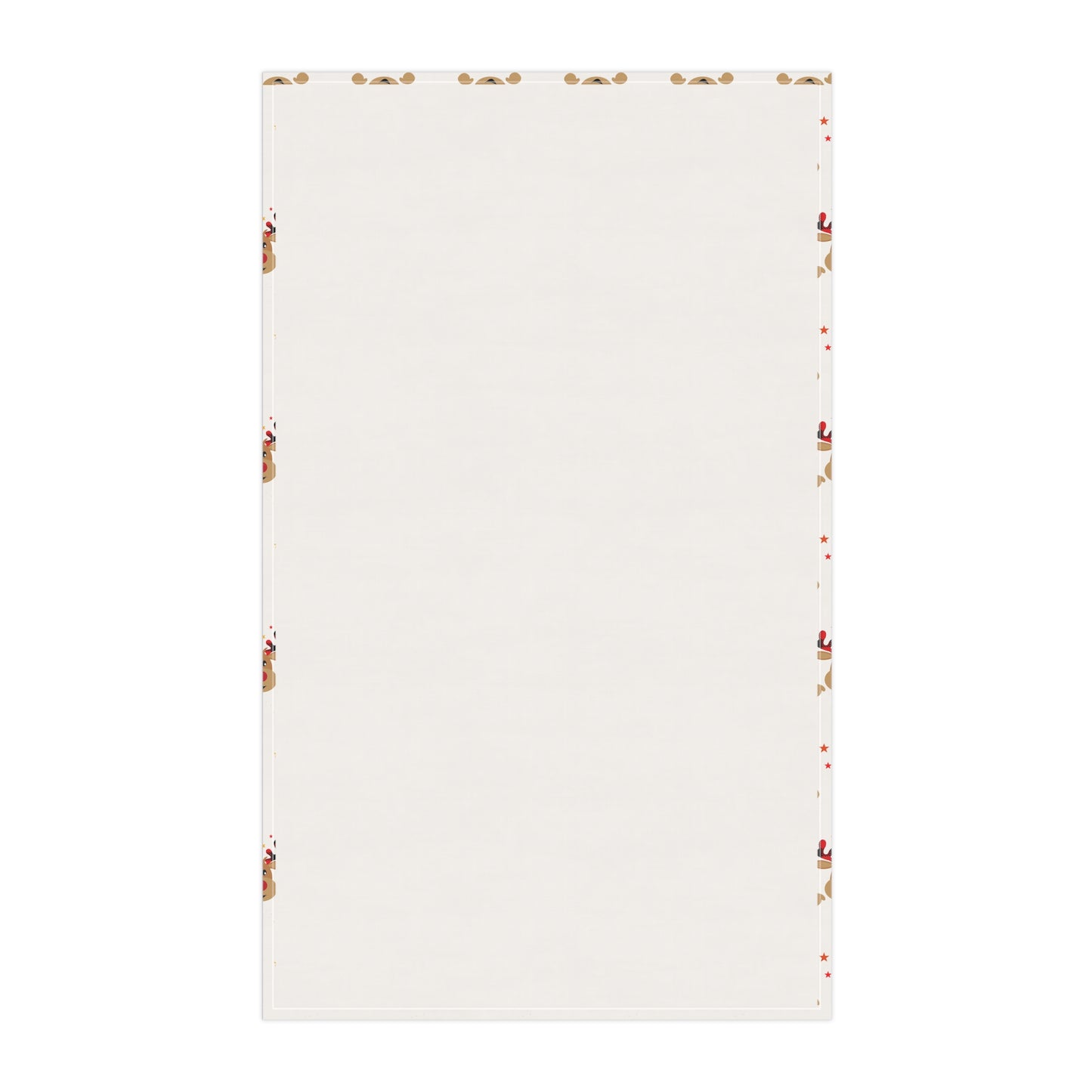 A blank notepad page with a decorative floral border, ideal for writing down holiday season recipes or shopping lists for Printify's Festive Reindeer Tea Towels: 18" x 30".