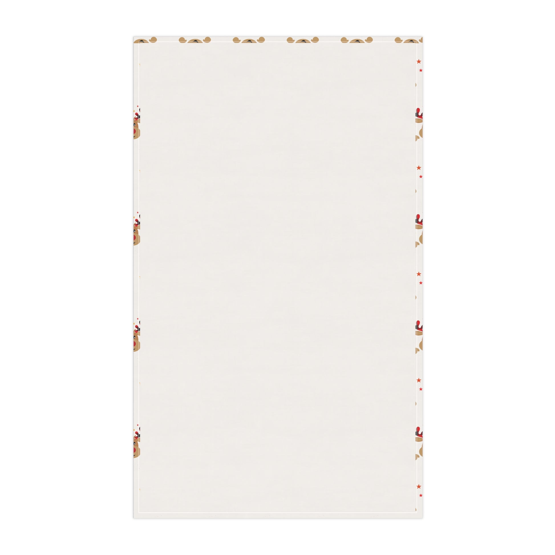 A blank notepad page with a decorative floral border, ideal for writing down holiday season recipes or shopping lists for Printify's Festive Reindeer Tea Towels: 18" x 30".