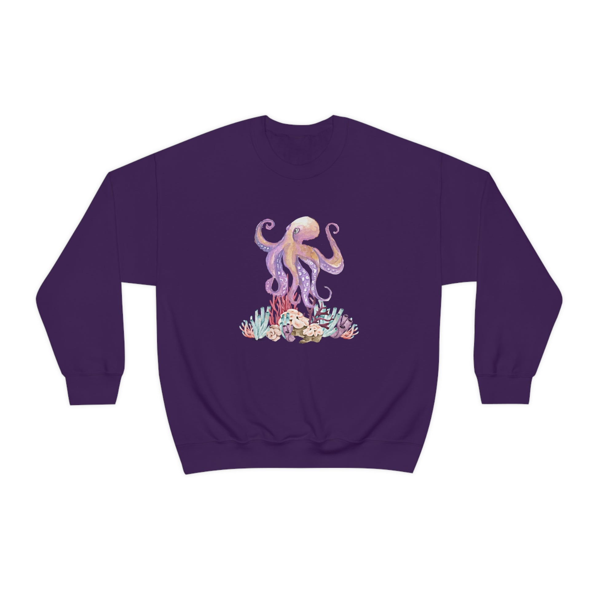 Flat front view of the Purple shirt