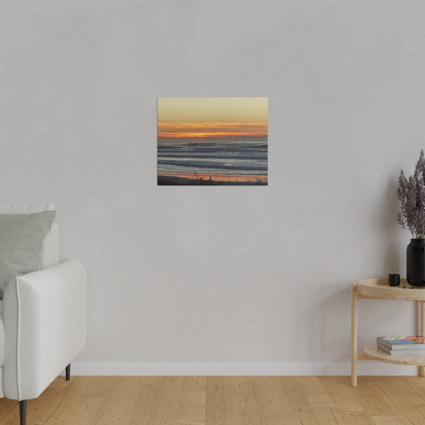 Orange Sunset-Seascape Matte-Canvas: 4 sizes; Photography