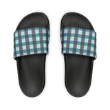 Comfortable Men's Sandals: 9 sizes; Blue-Plaid; Ergonomic
