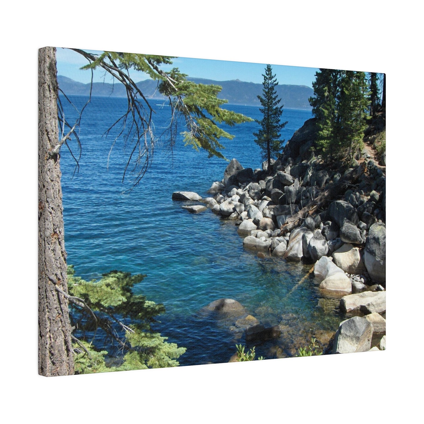 Rubicon-Hiking Trail Matte-Canvas: 4 sizes; Lake Tahoe, CA