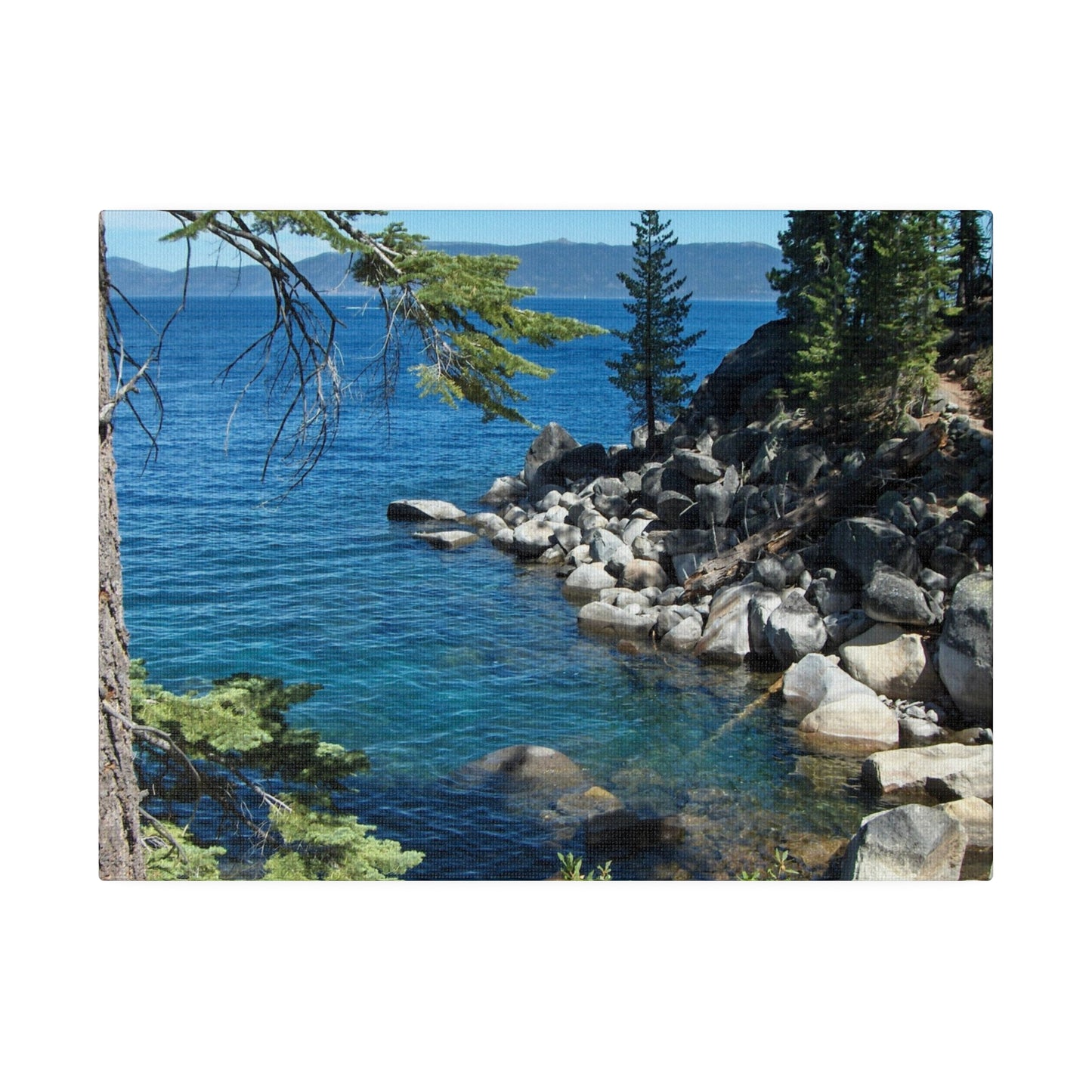 Rubicon-Hiking Trail Matte-Canvas: 4 sizes; Lake Tahoe, CA