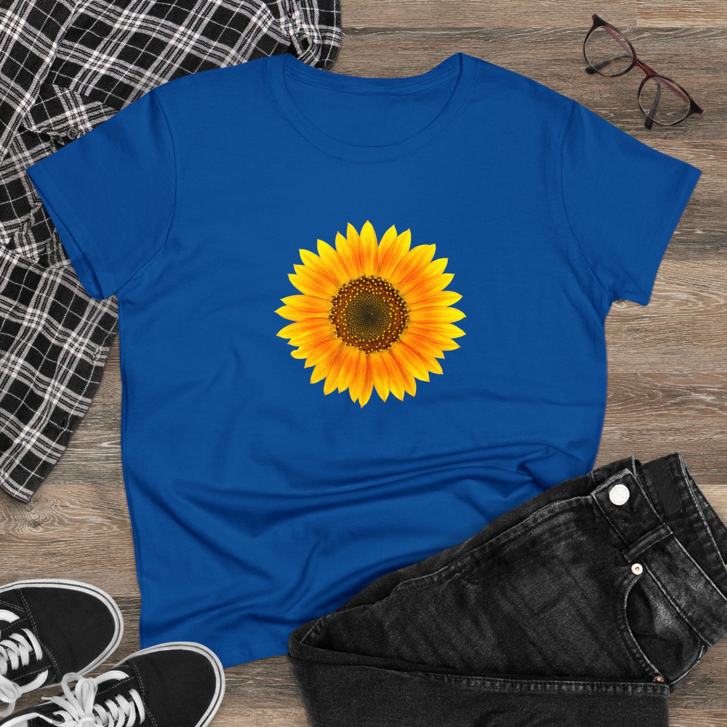 Women's Sunflower T-shirt: Heavy Cotton; 3 colors; Gildan
