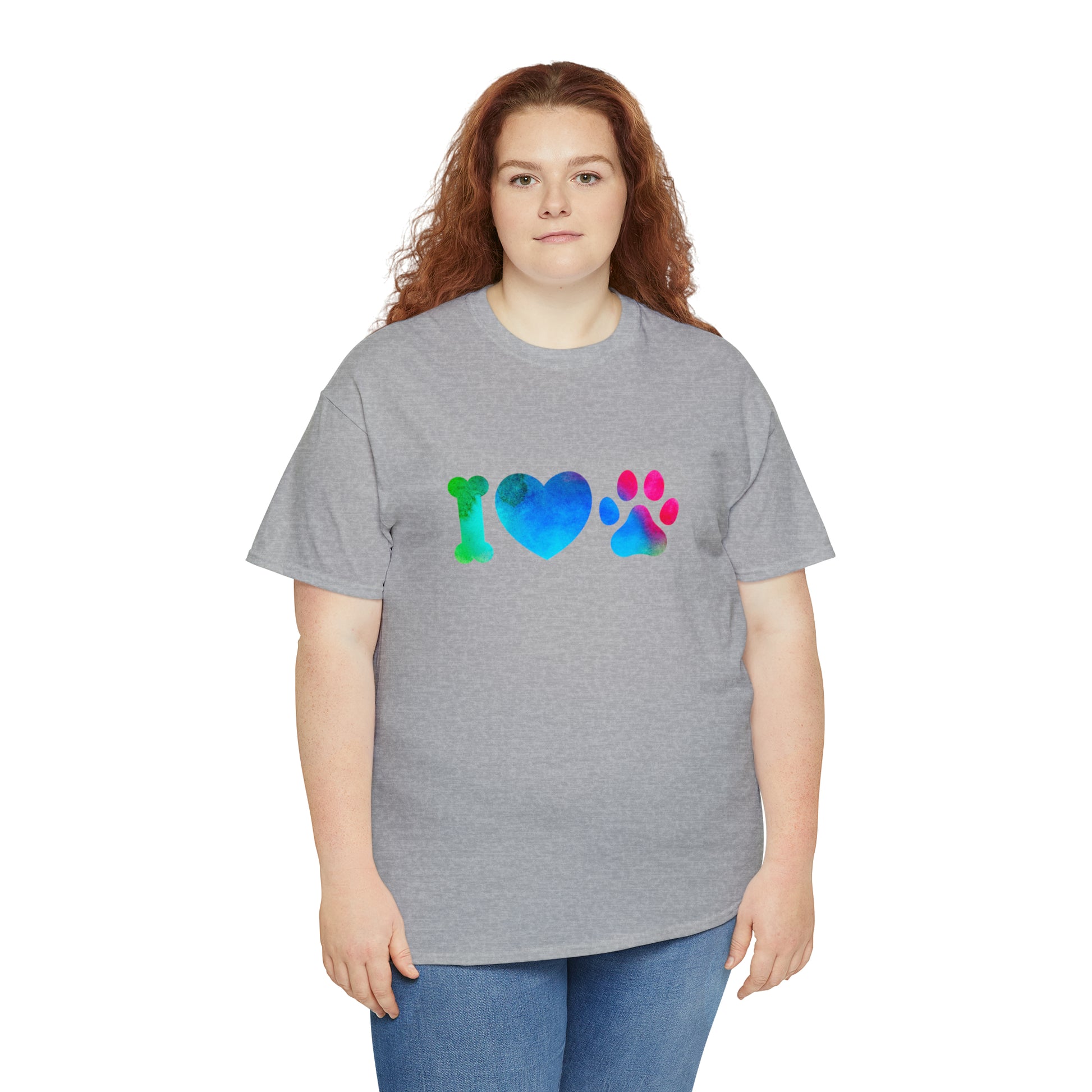 Mock up of a plus-size woman wearing the shirt