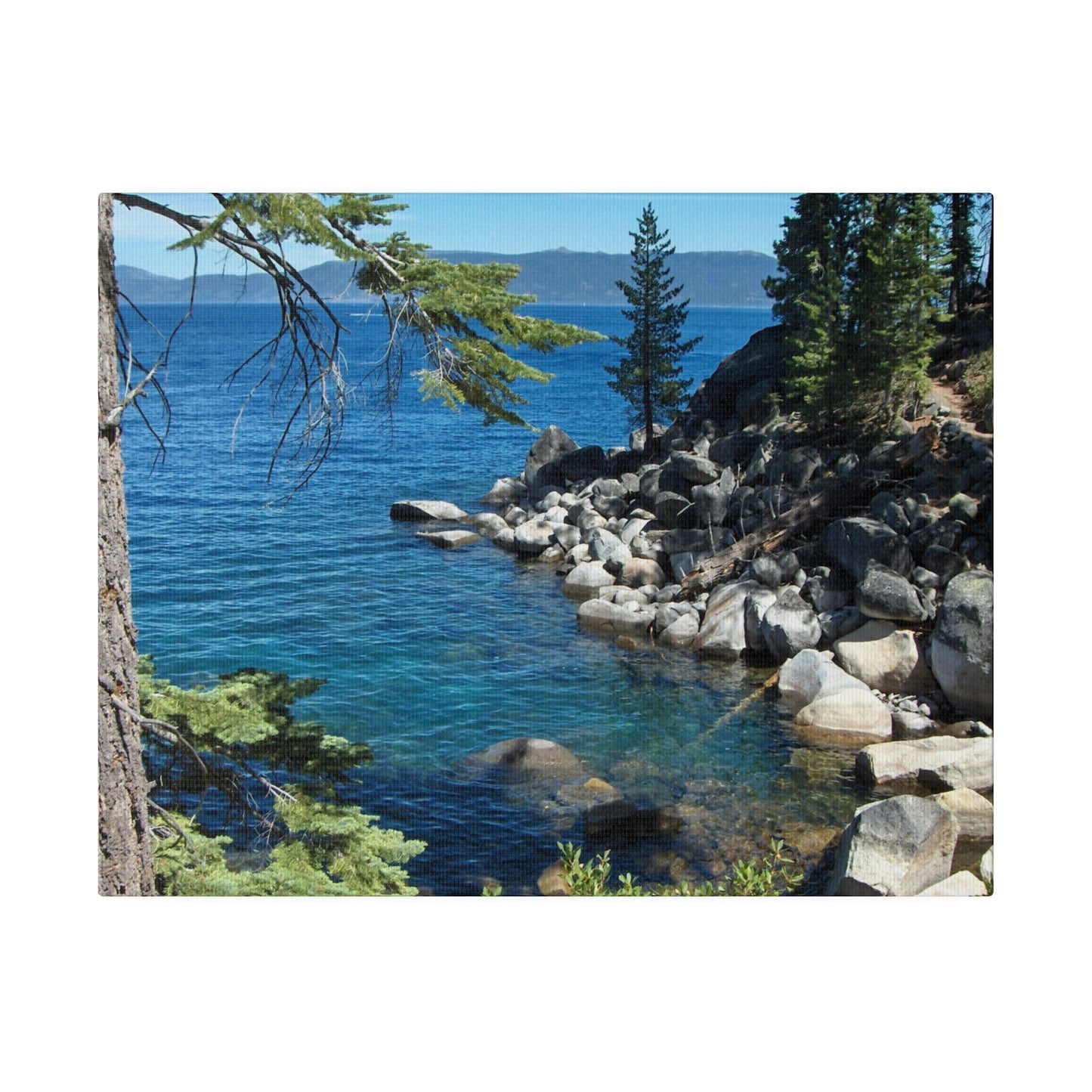 Rubicon-Hiking Trail Matte-Canvas: 4 sizes; Lake Tahoe, CA