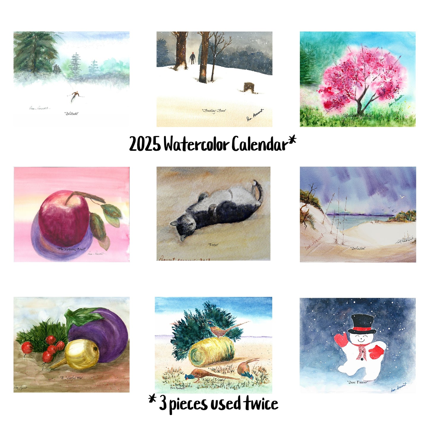 Collage of the images used for this wall calendar