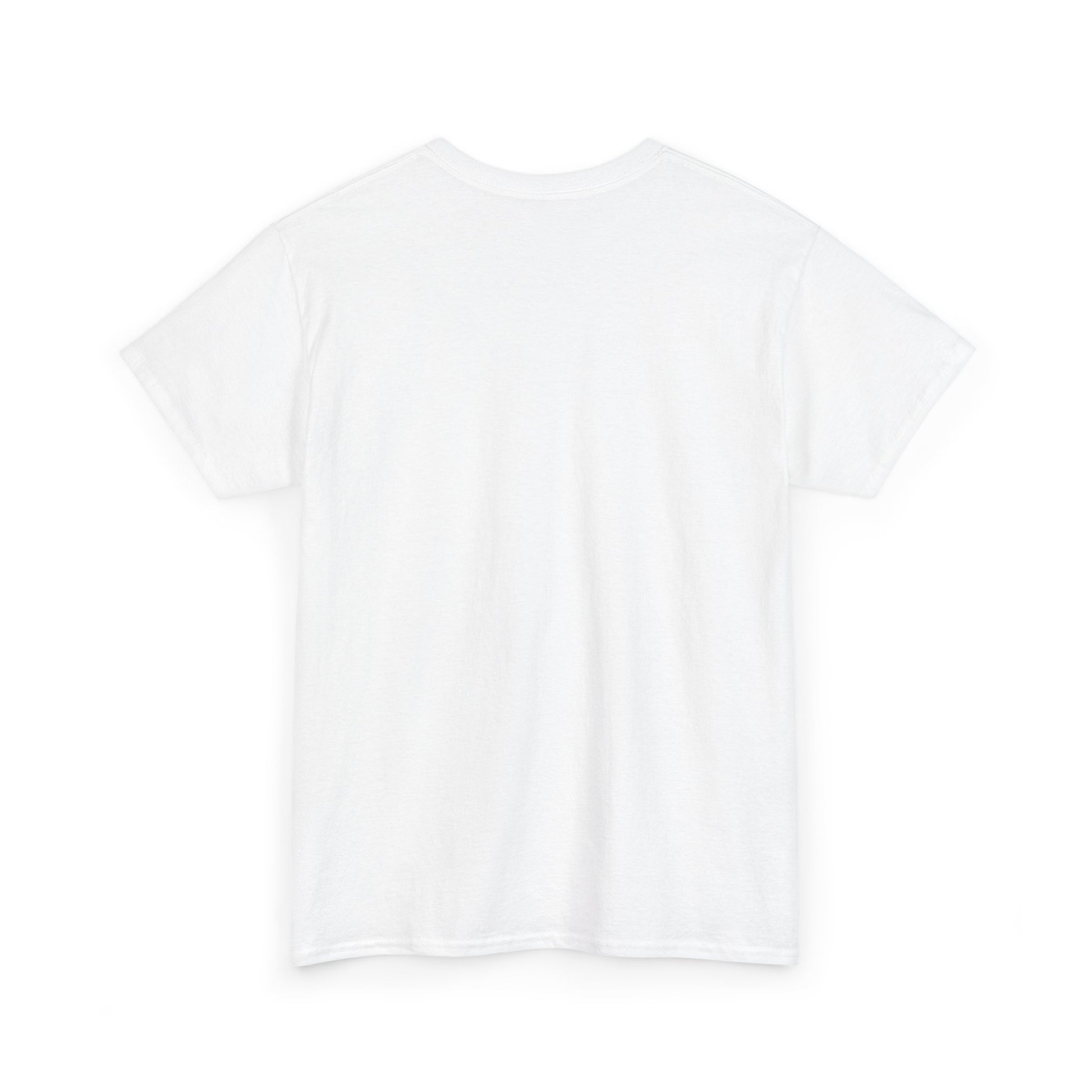 The Good Trouble Unisex T-shirt by Printify, made of cotton by Gildan, is shown from the back laid flat on a white background.