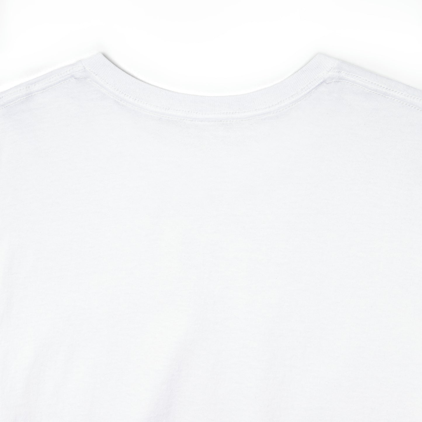 Back neck view of the White t-shirt