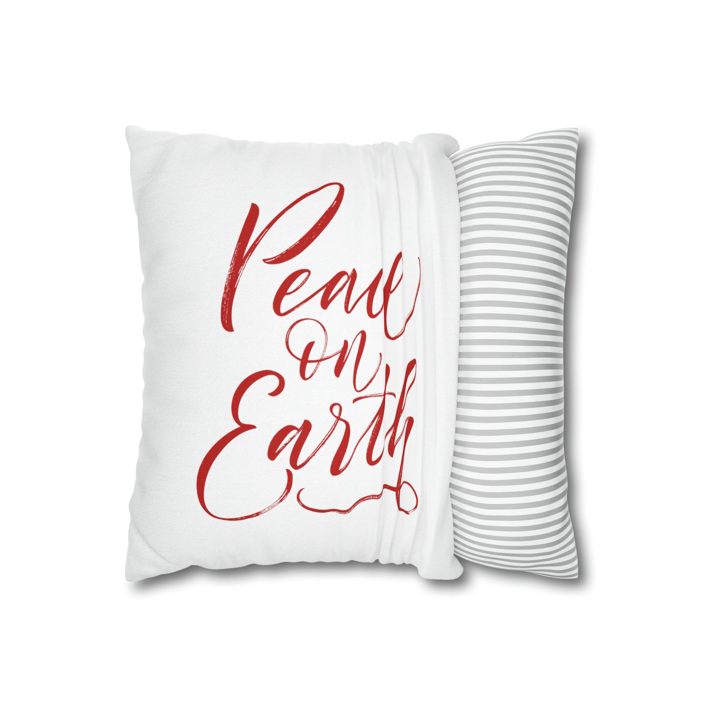 Holiday-Text Pillow Case: Polyester; 2 sizes; Square