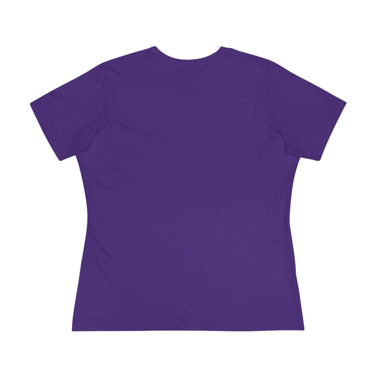 Flat back view of the Purple shirt