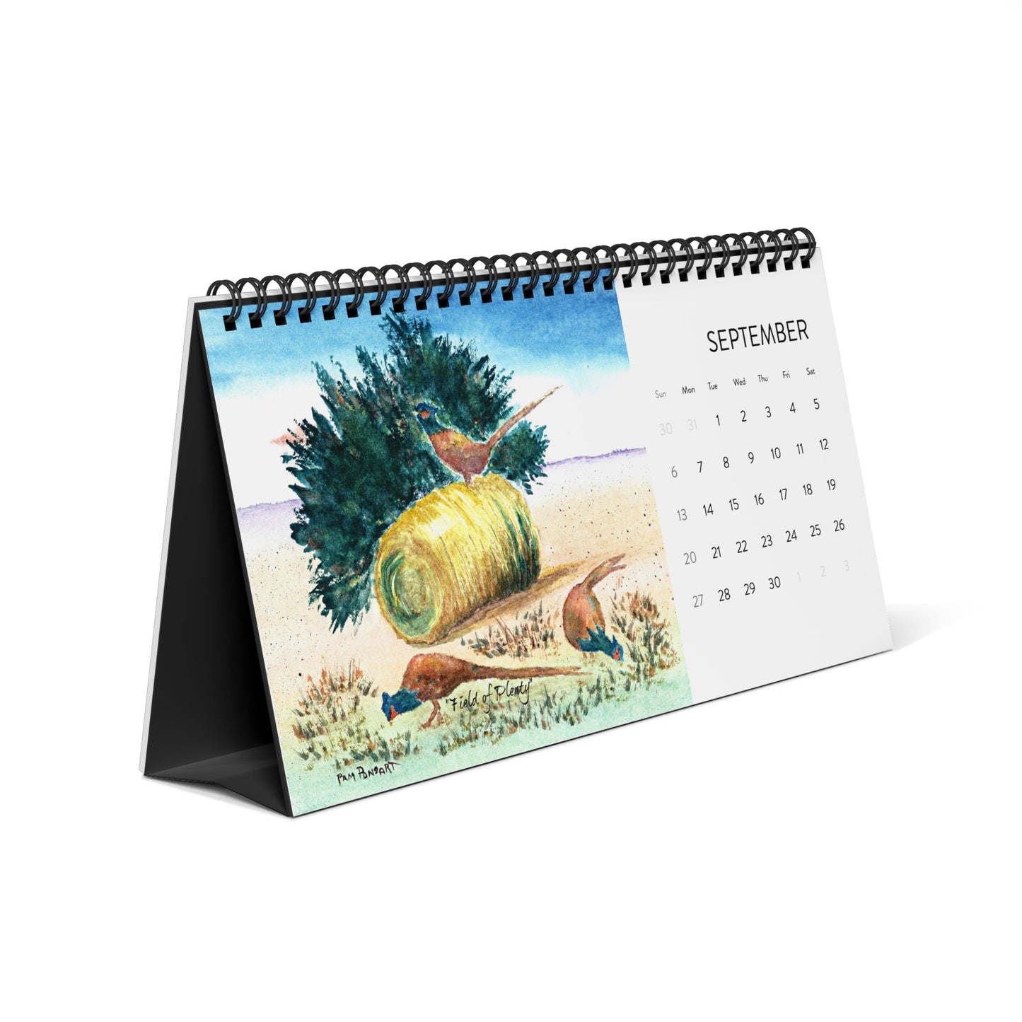 Desk calendar standing