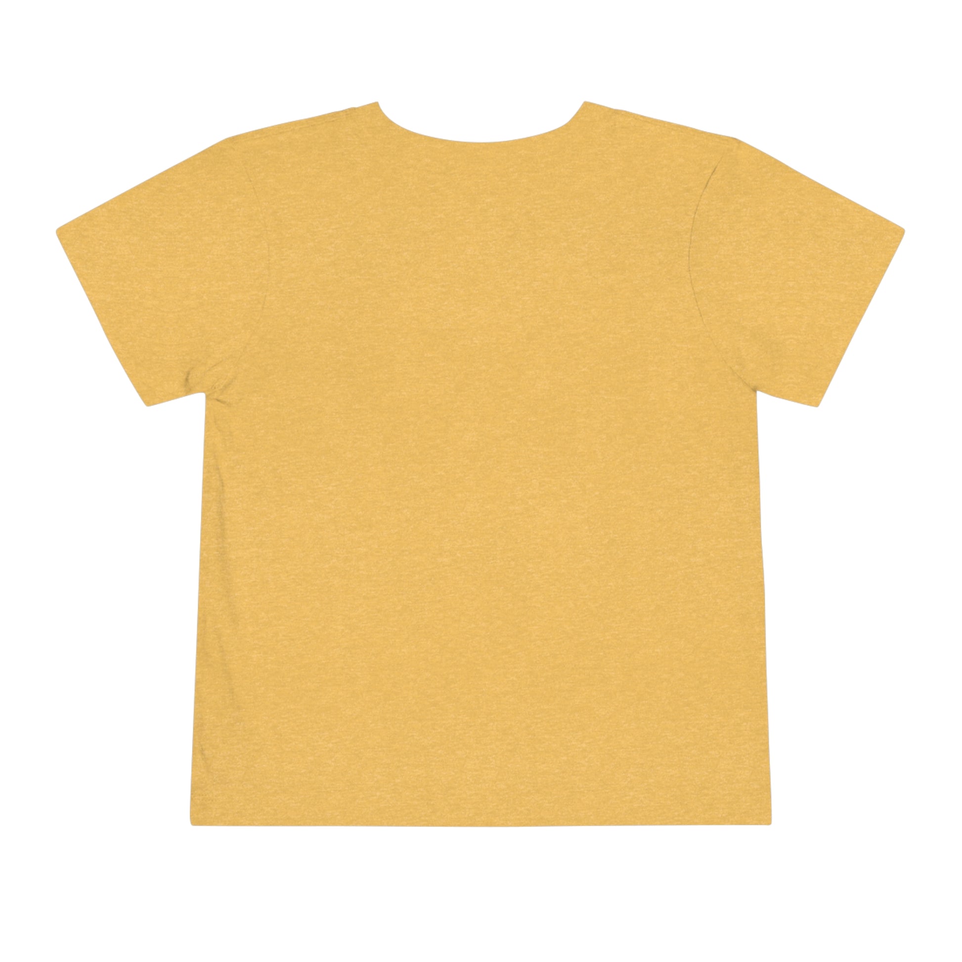 Flat back view of the Heather Yellow Gold shirt