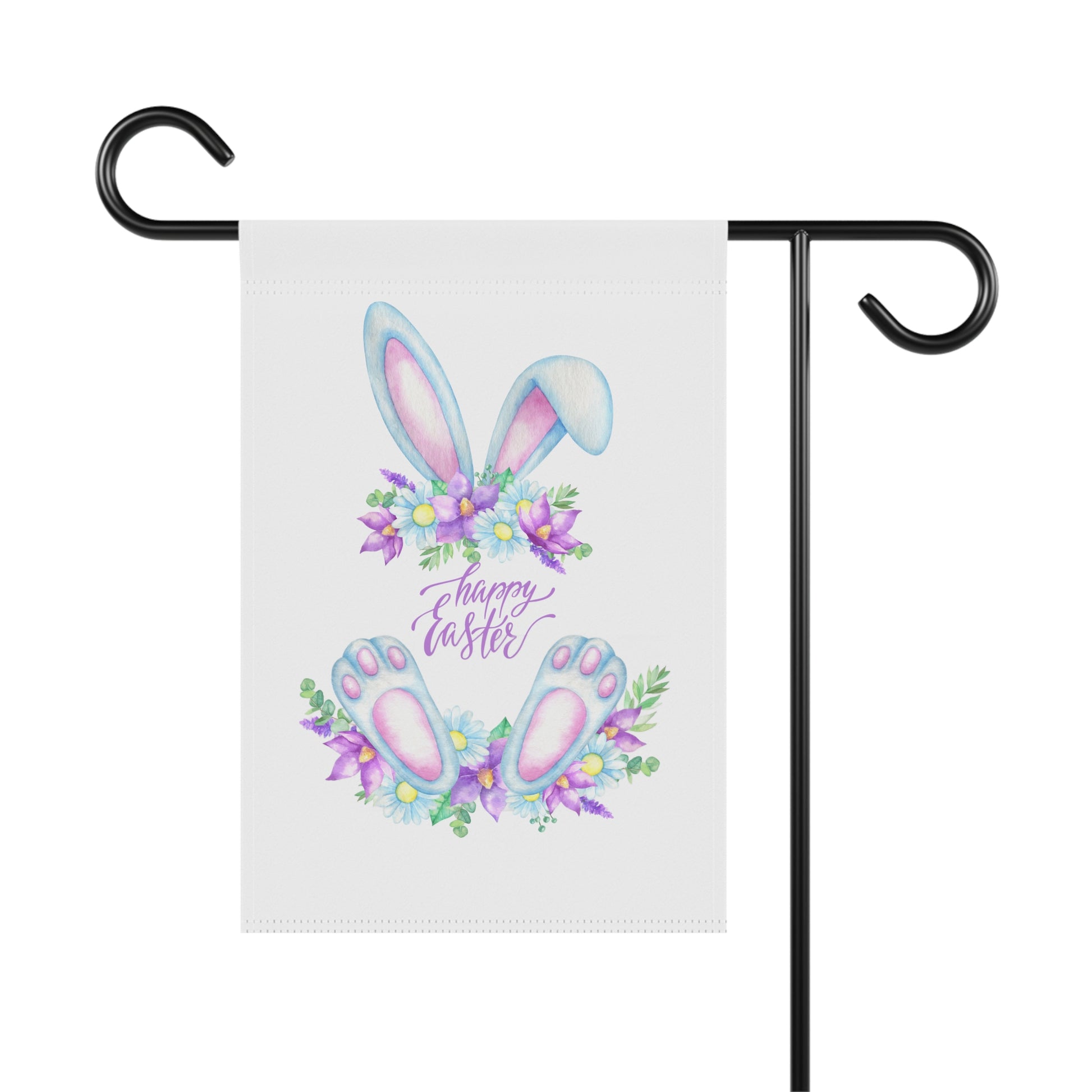 Celebrate Easter with this cute Easter Bunny garden & house banner made out of polyester fabric. Perfect for adding a festive touch to your garden or house. Brand: Printify.