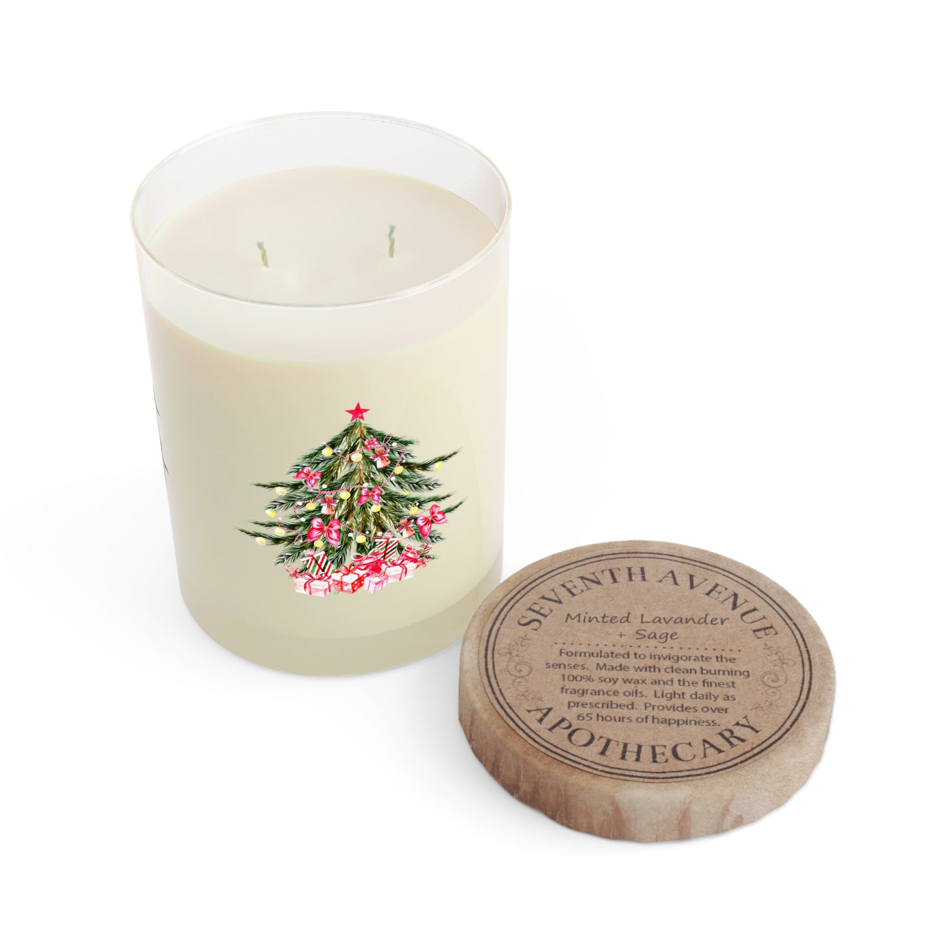 Open candle with separate top along side