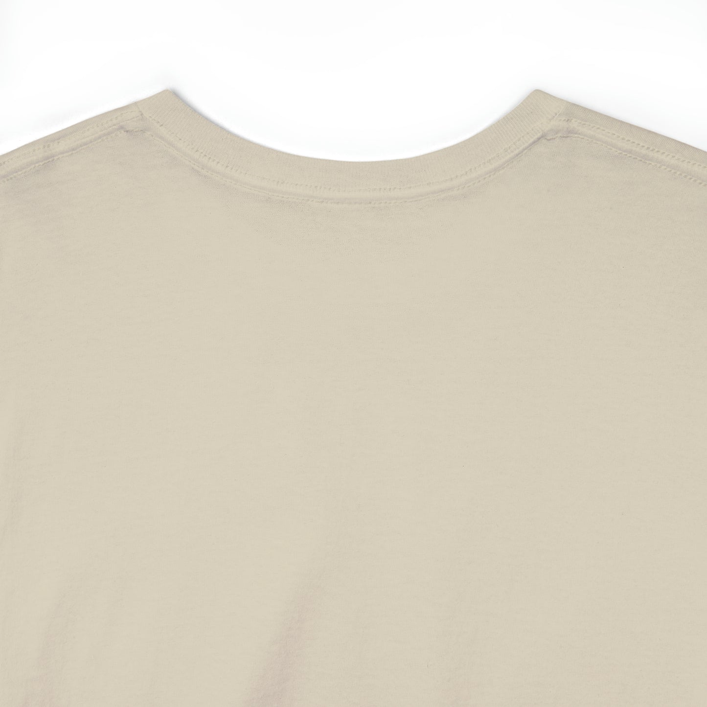 Back neck view of the Sand t-shirt