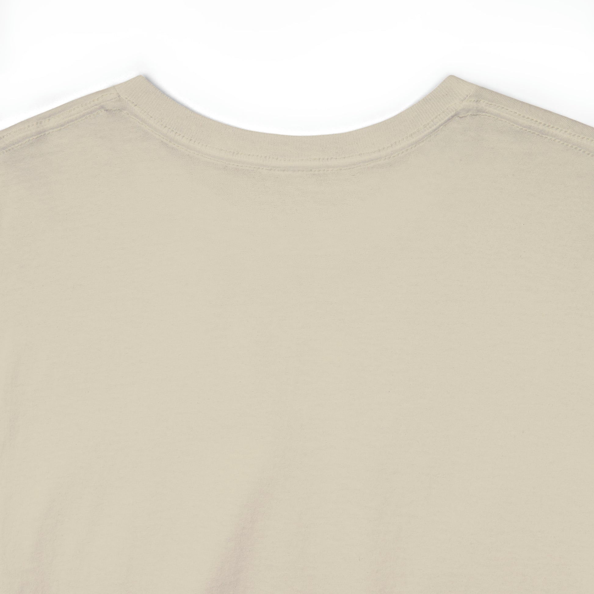 Back neck view of the Sand t-shirt