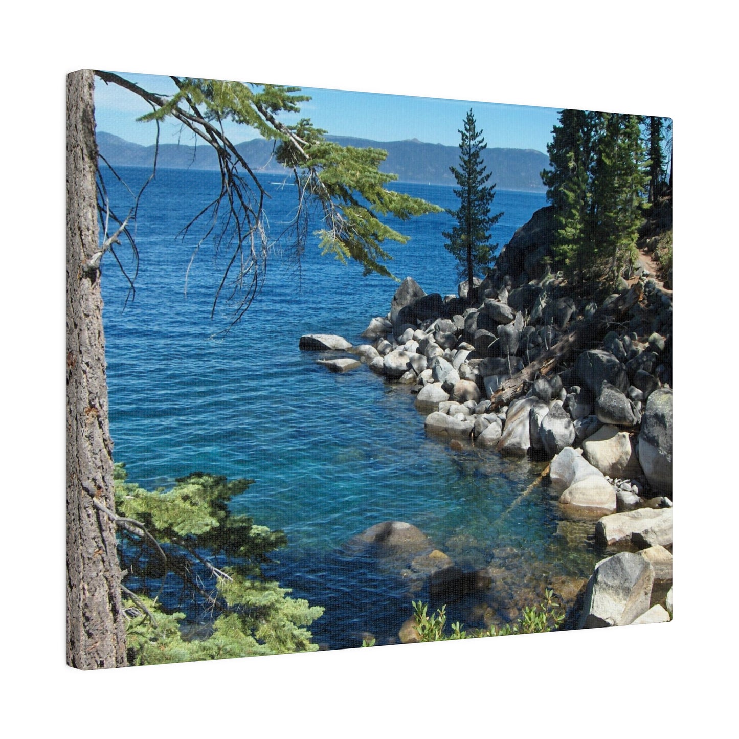 Rubicon-Hiking Trail Matte-Canvas: 4 sizes; Lake Tahoe, CA