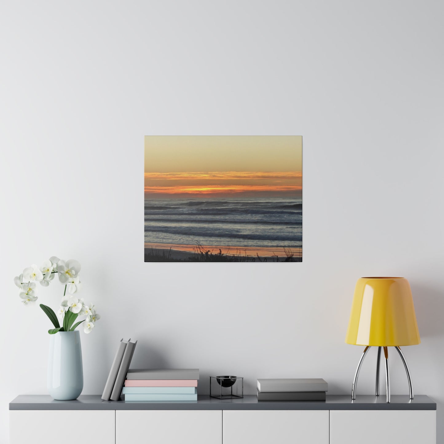 Orange Sunset-Seascape Matte-Canvas: 4 sizes; Photography