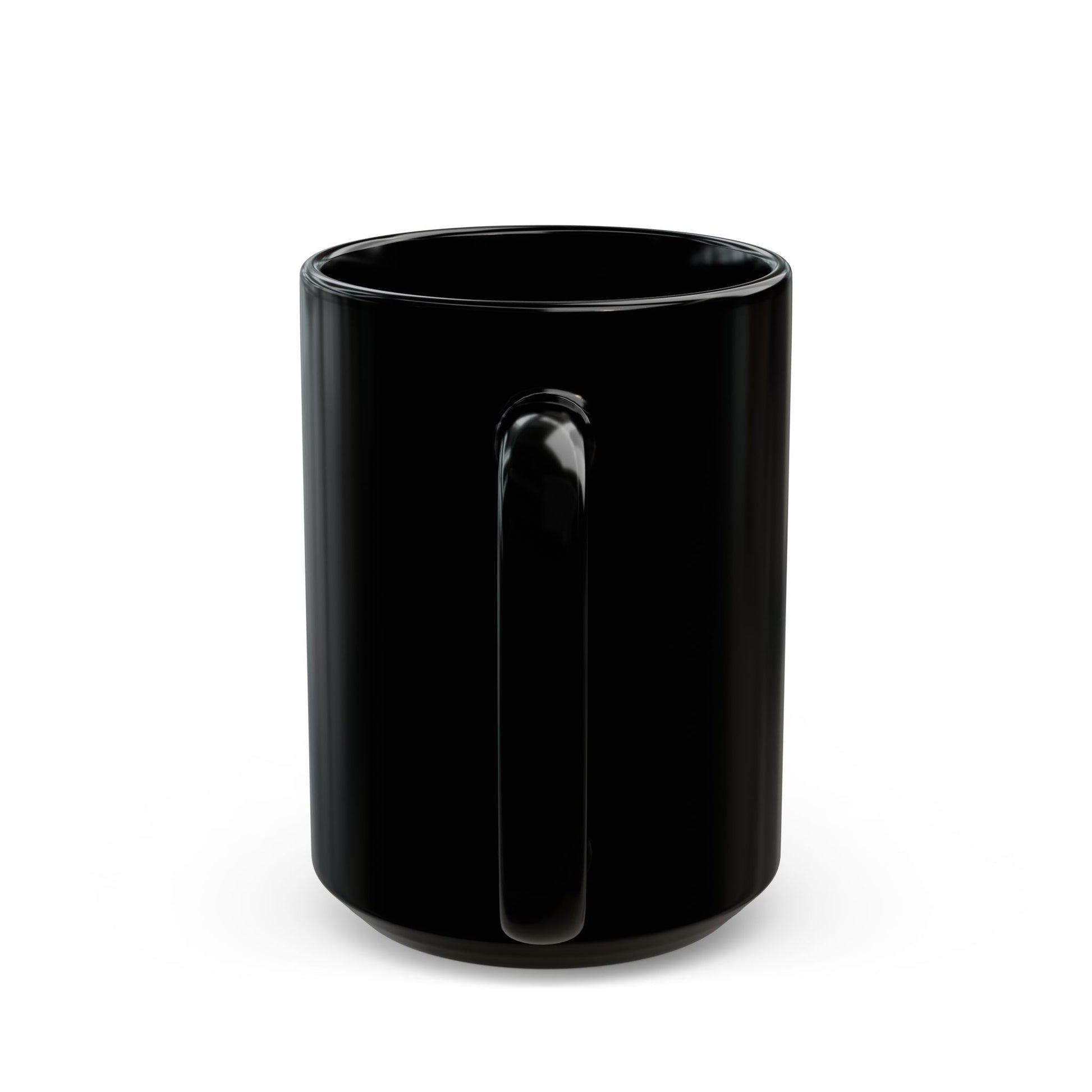 The Printify Halloween Pumpkin Face Mug—sleek, black ceramic with a handle—is perfect for everyday use or showcasing its spooky design as part of your Halloween festivities.