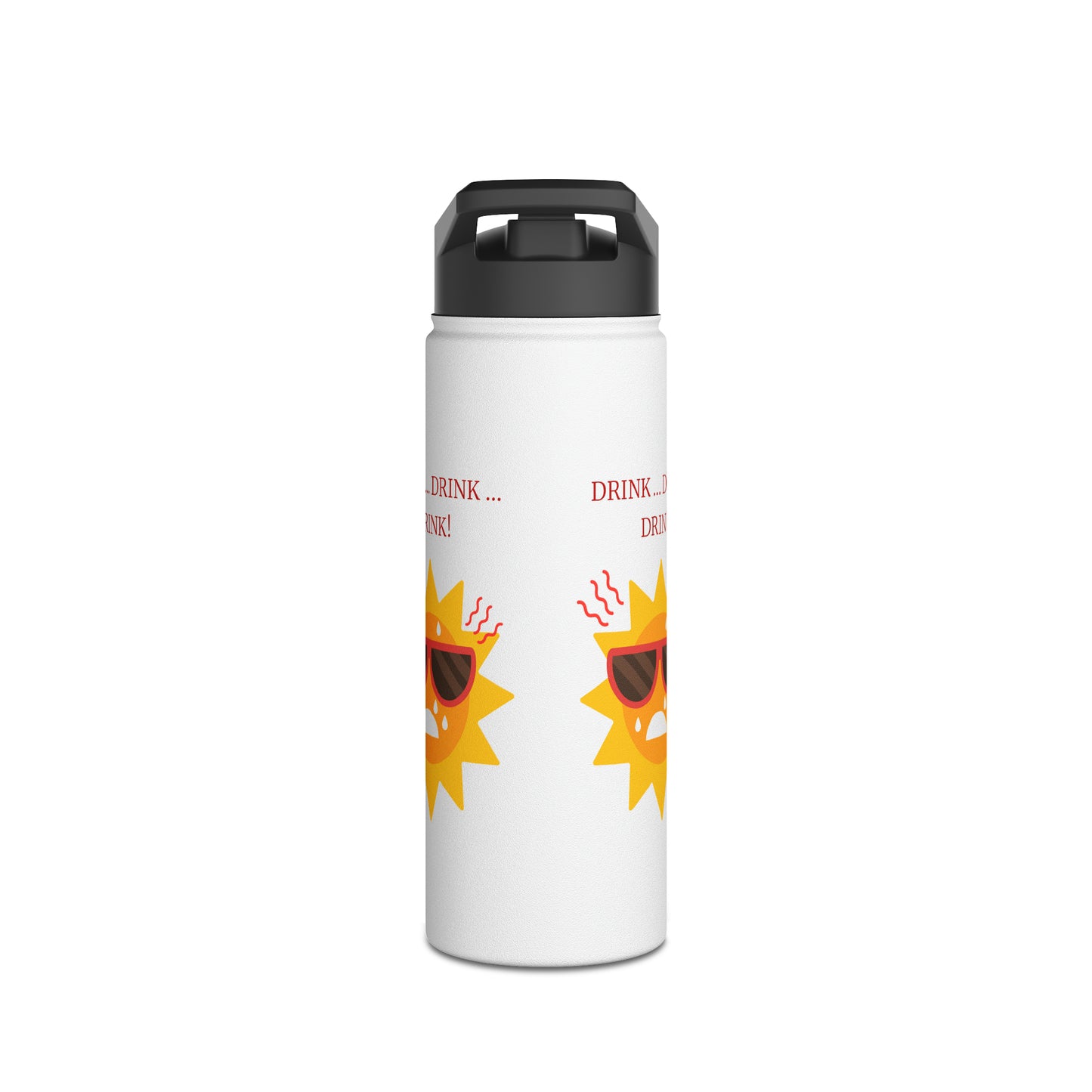 Cute Water Bottle: 3 sizes; Stainless Steel; Ring Handle Lid