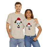 Santa-Dog Unisex T-shirt: 3 colors; Cotton; Gildan brand