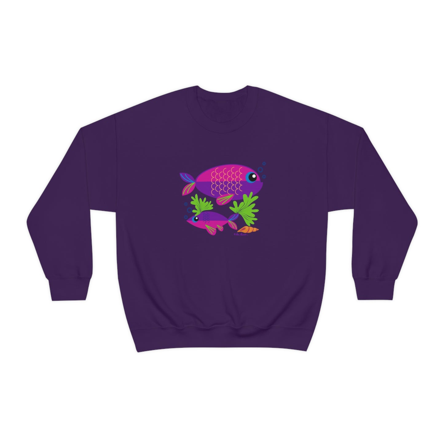 Flat front view of the Purple shirt