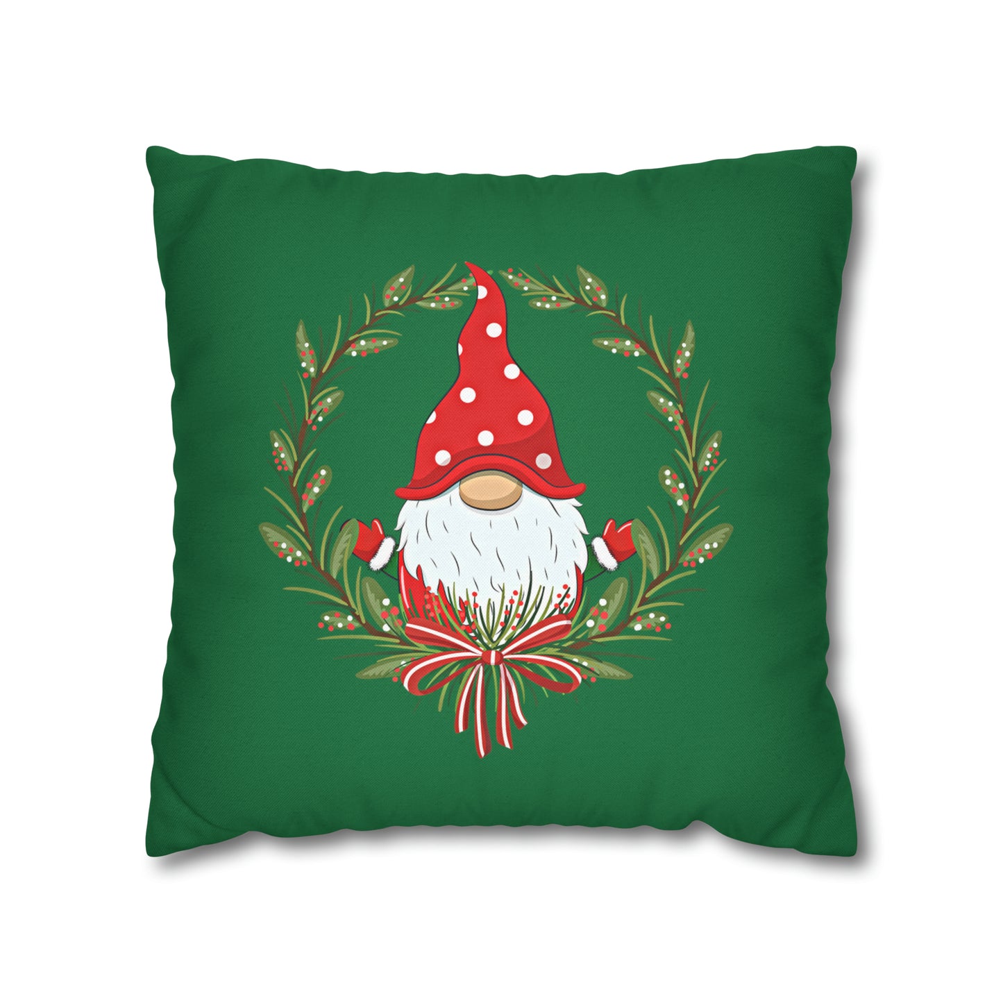 Holiday Gnome Pillow Case: 4 sizes; Square; Two-Side print