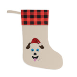 Get into the holiday spirit with this Printify Santa-Dog Christmas Stocking! Add a personalized touch to your decorations with the sweet dog face design.