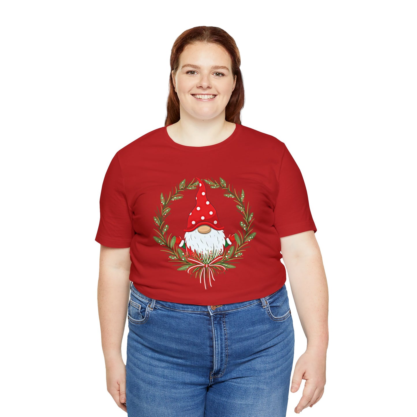 Holiday-Gnome Unisex T-shirt: 3 colors; Cotton; Bella+Canvas