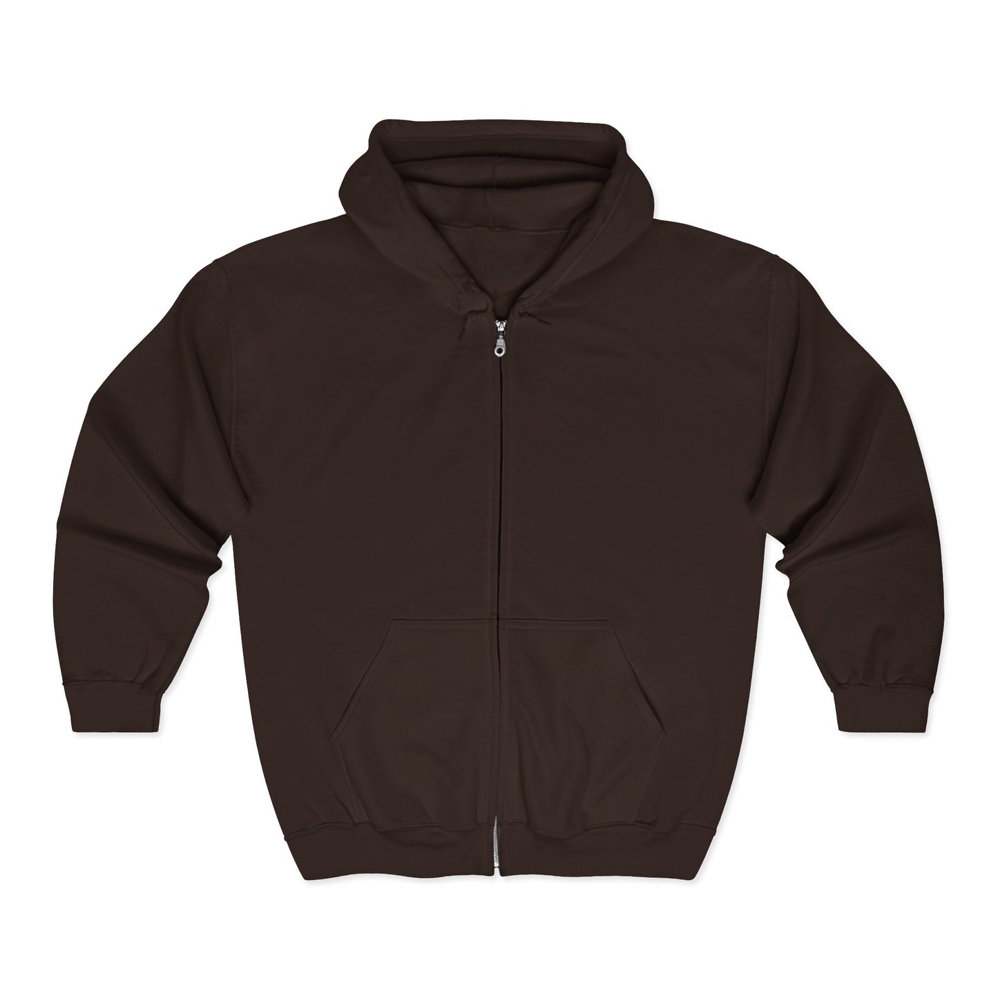 The Unisex Sunflower Zip Hoodie by Printify is a full-zip sweatshirt for women and men, featuring two pockets and a hood, shown laid flat on a white background.