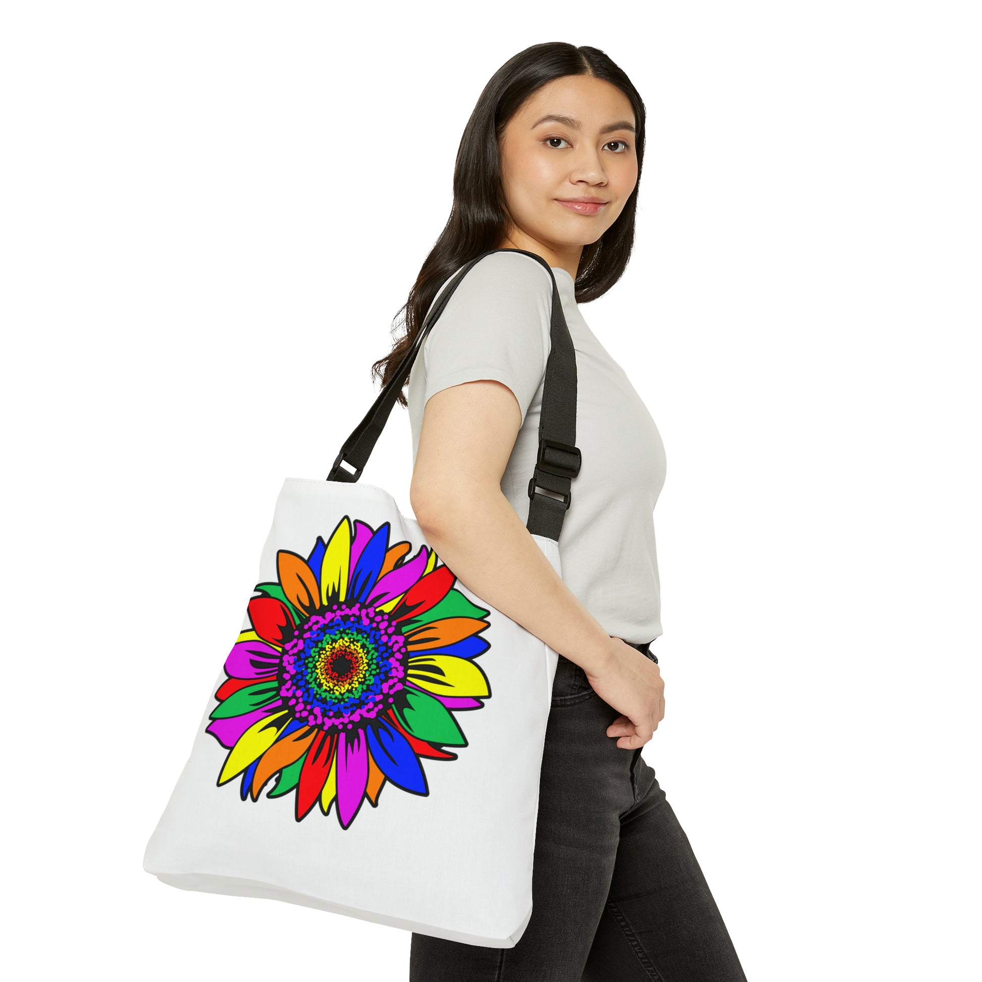 Mock up of a woman carrying the 18" bag