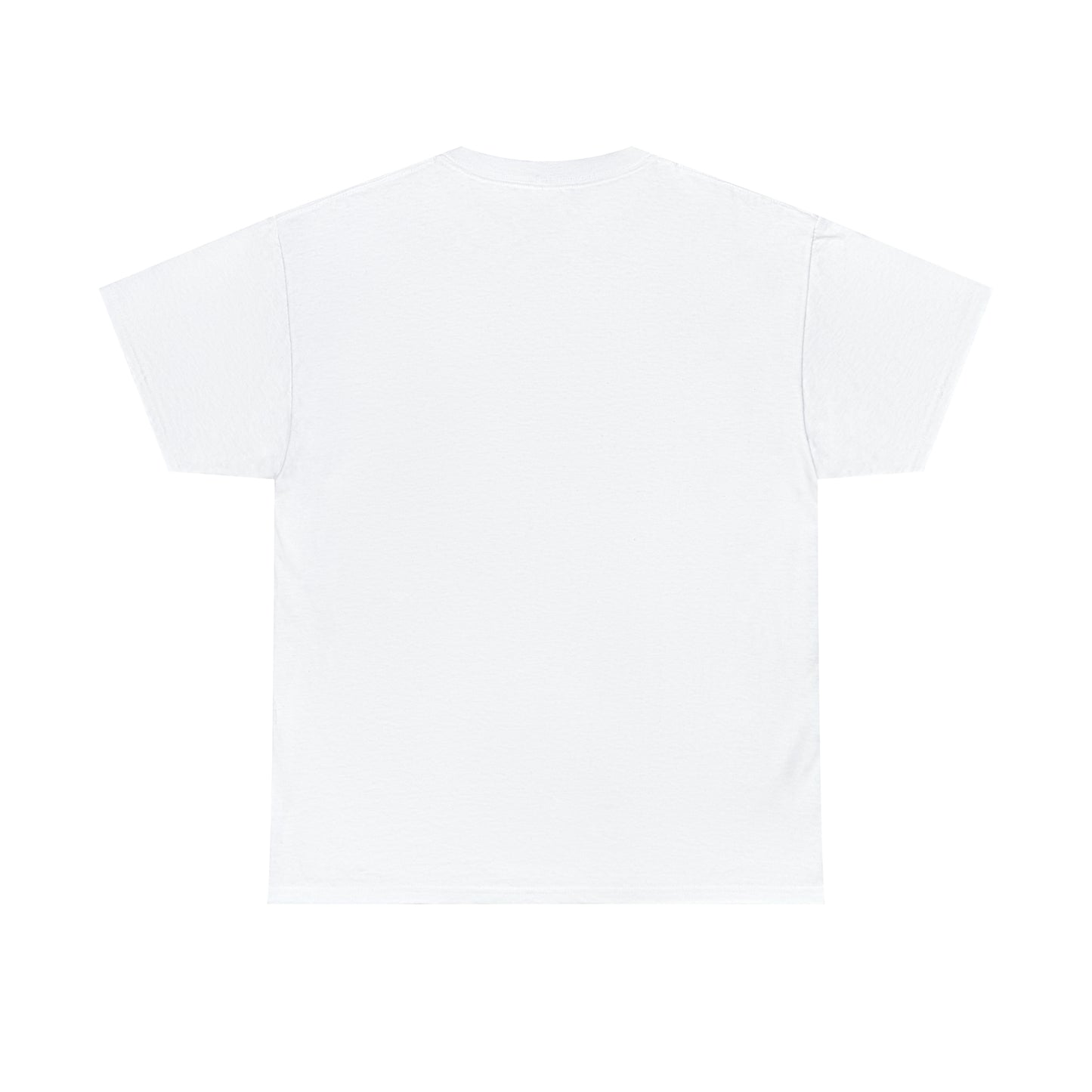 Flat back view of the White t-shirt
