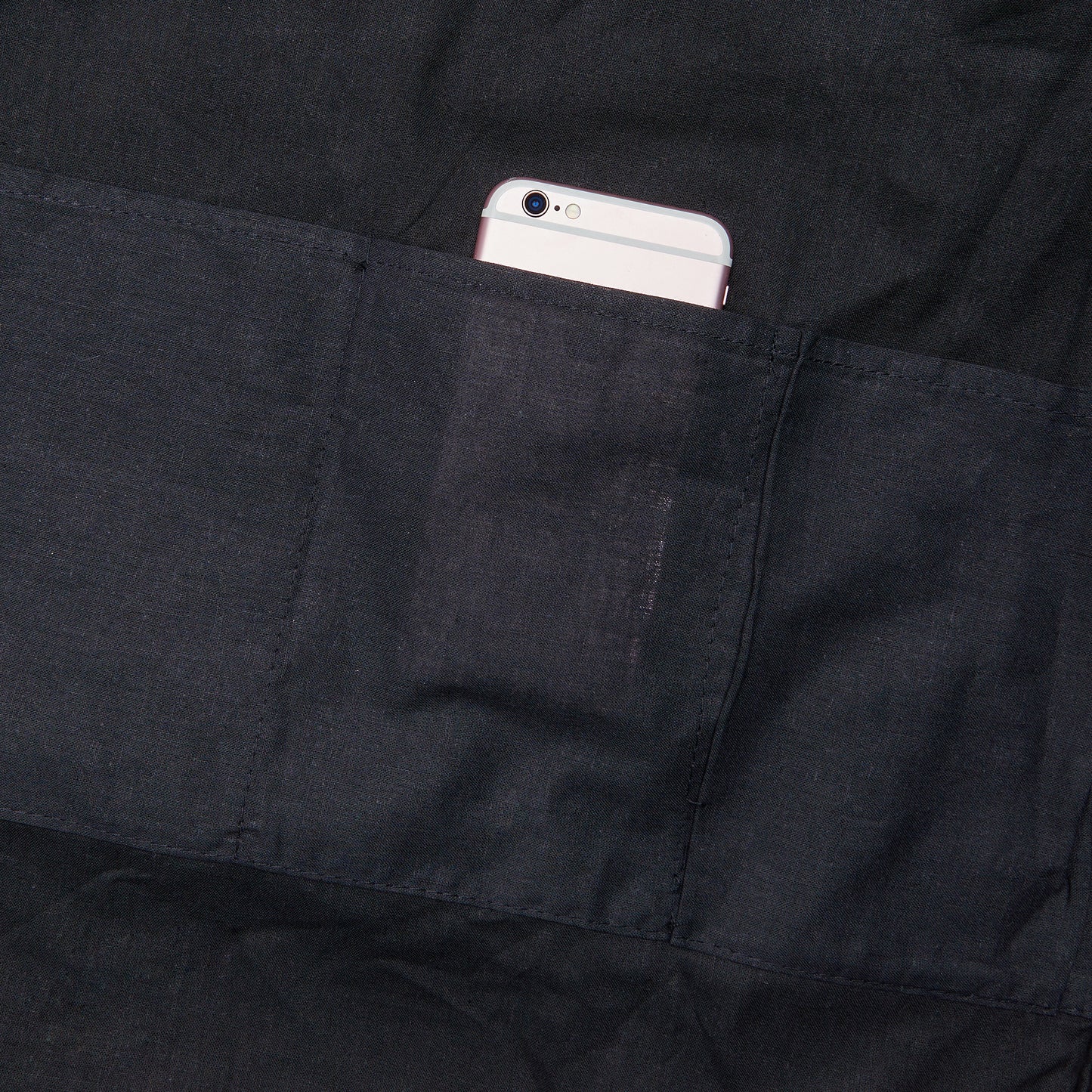 Inside view - pocket detail; both sizes